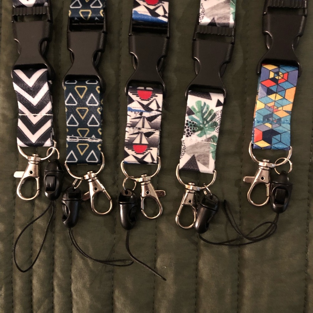 5 Colorful Patterned Lanyards - Picture 4 of 4